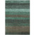 Teal Striped Washable Indoor Outdoor Area Rug