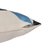 24" Ivory and Blue Geometric Cotton Blend Throw Pillow  With Embroidery