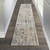 12' Beige And Gray Abstract Runner Rug