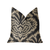 Plutus Floral Fantasy Black and Beige Luxury Throw Pillow