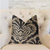 Plutus Floral Fantasy Black and Beige Luxury Throw Pillow