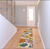 8' Cream Floral Runner Rug