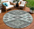 Round Tribal Washable Indoor Outdoor Area Rug