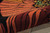 2' X 3' Black and Orange Floral Hand Hooked Area Rug