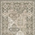 2' X 4' Green and Ivory Ogee Power Loom Distressed Area Rug