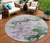 Round Abstract Washable Indoor Outdoor Area Rug