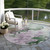 Round Abstract Washable Indoor Outdoor Area Rug