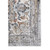 8' Ivory Charcoal and Orange Oriental Power Loom Runner Rug