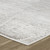 8' Gray And Ivory Geometric Distressed Runner Rug