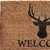 24" X 36" Natural and Black Coir Stag Welcome Outdoor Door Mat