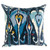Plutus Deep Sanctuary Blue and Gray Luxury Throw Pillow