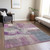 5' X 8' Lavender And Purple Abstract Washable Indoor Outdoor Area Rug