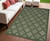 4' X 6' Dark Green And Light Green Trellis Indoor Outdoor Area Rug