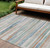 Striped Washable Indoor Outdoor Area Rug