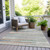 Striped Washable Indoor Outdoor Area Rug