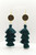 LV Again -Peacock Teal Tassel Earrings
