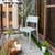 Set of Two Heavy Duty Plastic Outdoor Stacking Accent Chairs