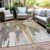 Abstract Washable Indoor Outdoor Area Rug
