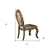 Set of Two Upholstered Faux Leather And Solid Wood Dining Arm Chairs