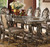 Set of Two Upholstered Faux Leather And Solid Wood Dining Arm Chairs