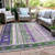 Striped Washable Indoor Outdoor Area Rug