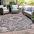 Damask Washable Indoor Outdoor Area Rug