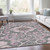 Damask Washable Indoor Outdoor Area Rug