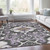 Damask Washable Indoor Outdoor Area Rug