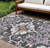 Damask Washable Indoor Outdoor Area Rug