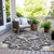 Damask Washable Indoor Outdoor Area Rug