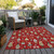 5' X 8' Red Gold Black And Gray Nutcracker Washable Indoor Outdoor Area Rug