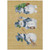 3' X 5' Gold Denim Blue And Ivory Snowmen Washable Indoor Outdoor Area Rug