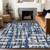 Striped Washable Indoor Outdoor Area Rug