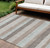 Striped Washable Indoor Outdoor Area Rug