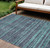 Striped Washable Indoor Outdoor Area Rug