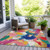 Abstract Washable Indoor Outdoor Area Rug
