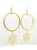 Christmas-Acrylic Snowflake Gold Hoops