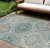 Floral Washable Indoor Outdoor Area Rug