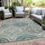 Floral Washable Indoor Outdoor Area Rug