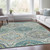 Floral Washable Indoor Outdoor Area Rug