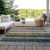 Striped Washable Indoor Outdoor Area Rug