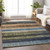 Striped Washable Indoor Outdoor Area Rug