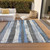 Striped Washable Indoor Outdoor Area Rug