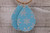 Snowflakes on Blue Teardrop Faux Leather Earrings