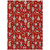 10' X 14' Red Gold Black And Gray Nutcracker Washable Indoor Outdoor Area Rug