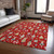 10' X 14' Red Gold Black And Gray Nutcracker Washable Indoor Outdoor Area Rug