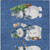 10' X 14' Navy Blue Denim Blue And Ivory Snowmen Washable Indoor Outdoor Area Rug