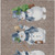 10' X 14' Taupe Denim Blue And Ivory Snowmen Washable Indoor Outdoor Area Rug