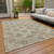 Damask Washable Indoor Outdoor Area Rug