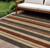 Striped Washable Indoor Outdoor Area Rug